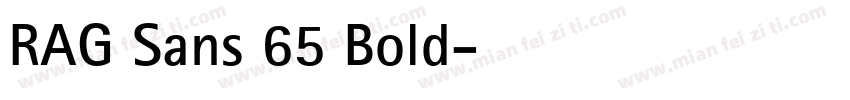 RAG Sans 65 Bold字体转换